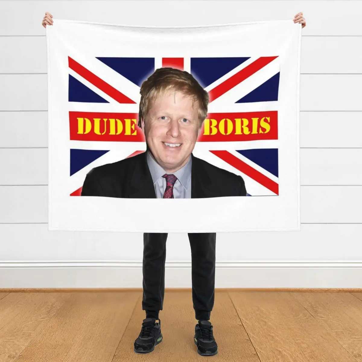 

DUDE BORIS UK Prime Minister Boris Johnson Throw Blanket Luxury St Hair Plush Blankets