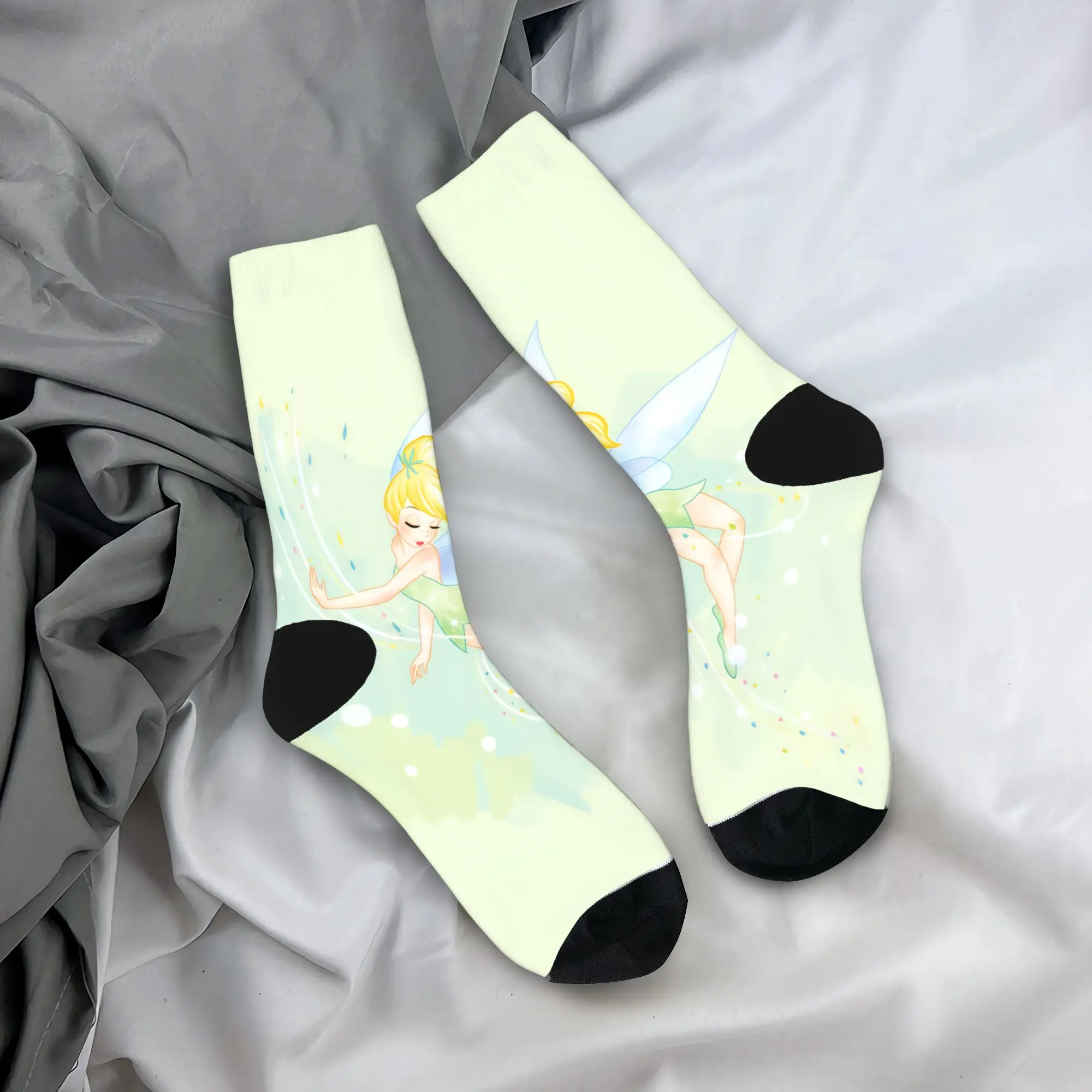 Tinker Anime Bells Socks Winter  Stockings Kawaii Couple Warm Soft Socks Graphic Skateboard Anti Sweat Socks