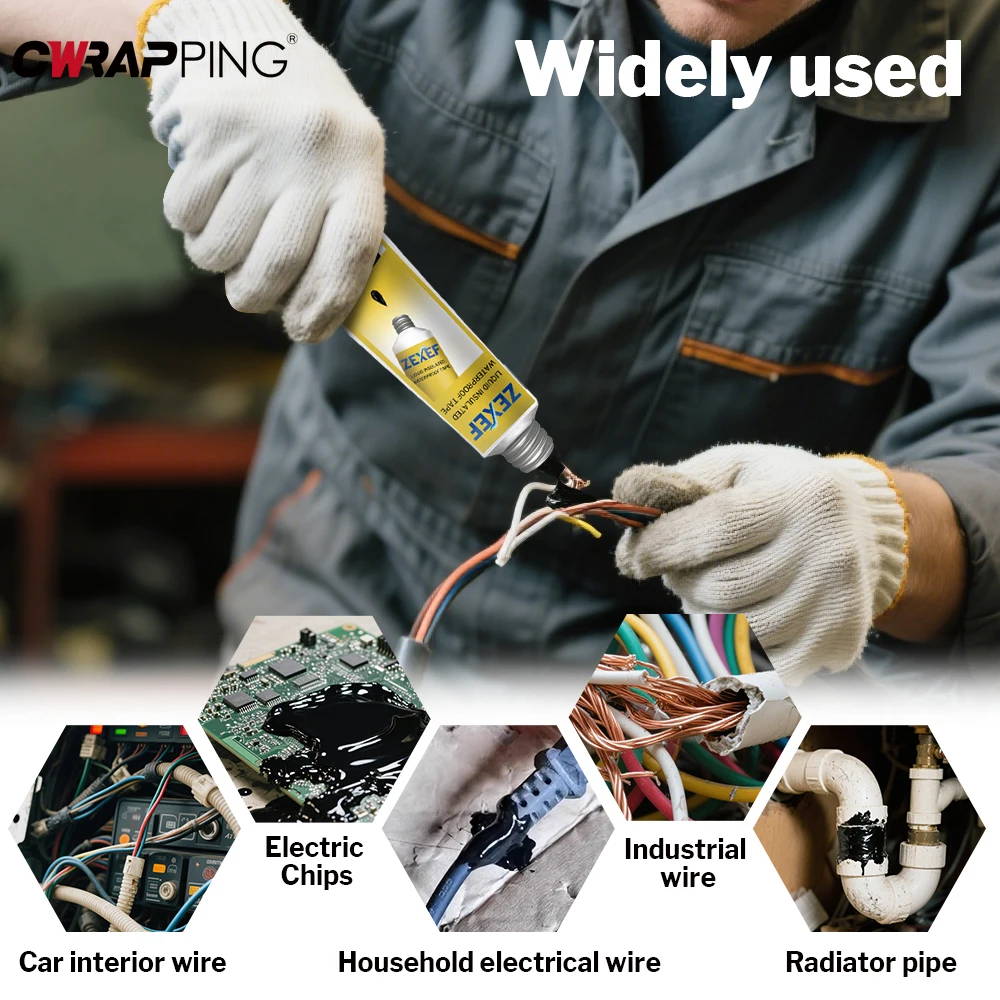 รถจักรยานยนต์ฉนวนกาวเทปไฟฟ้าเหลวกันน้ําฉนวนกาวสายไฟซ่อม Liquid PASTE Sealant