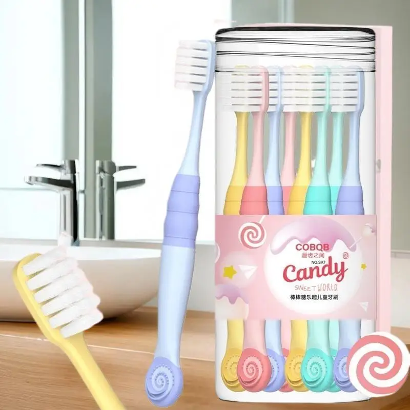 

8 Pcs Soft Bristle Toothbrush Tongue Scraper 2 In 1 Cleaner Extra Soft Portable Teeth Cleaning Tool For Adult Travel