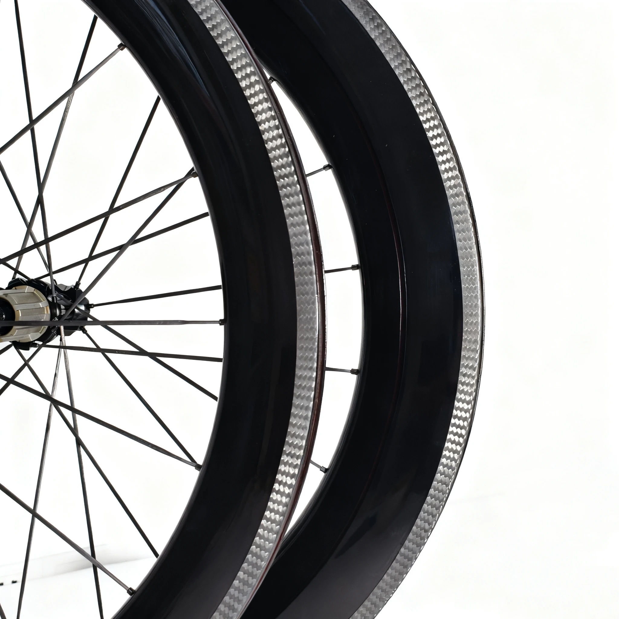 

700C 60mm 80mm Depth Carbon Road Bike Wheelset Rim/Disc Brake Carbon Fiber Spokes Clincher Tubeless Ready 25mm Width