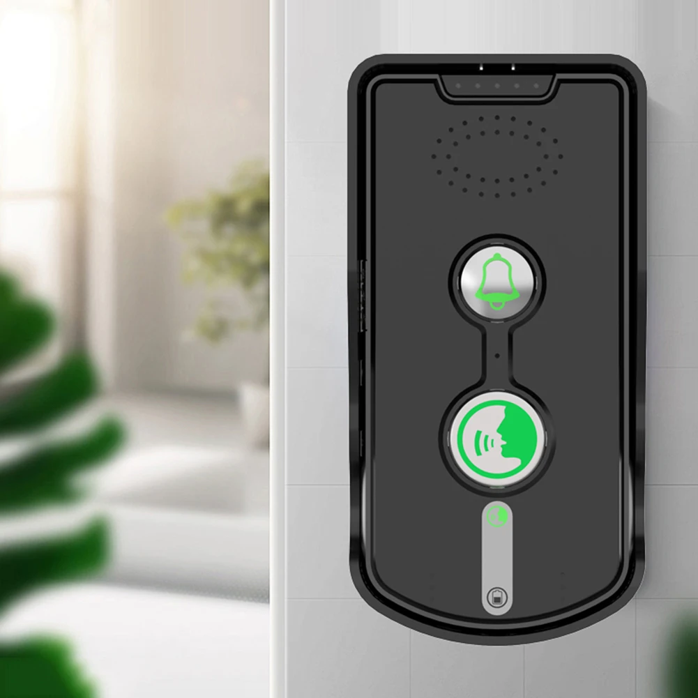 Беспроводной дверной звонок для внутренней связи с 3 звонками и 5-уровневой громкостью, 2-сторонний голосовой домофон, электронный дверной звонок