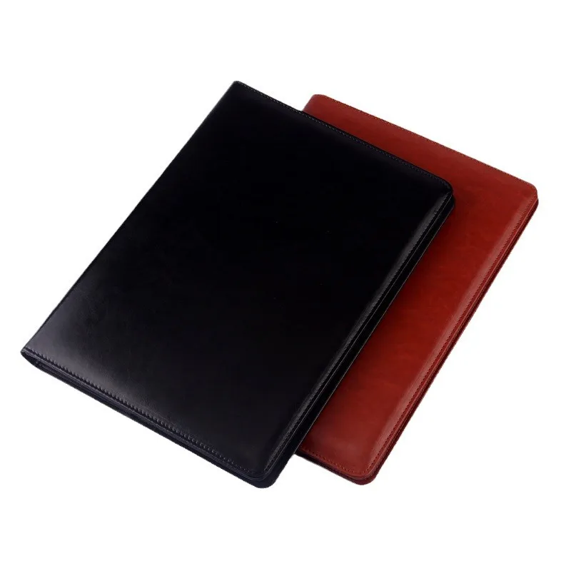 Hotel business office folder with calculator board clip A4 leather manager clip 4S store contract sales folder