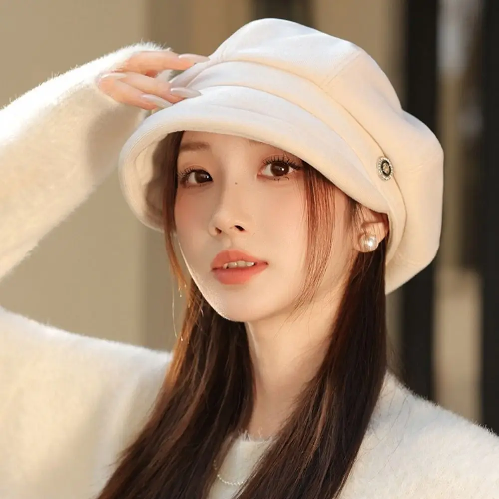 Béret épais de Style britannique, chapeau octogonal doux, haut de gamme, casquette de peintre, automne et hiver