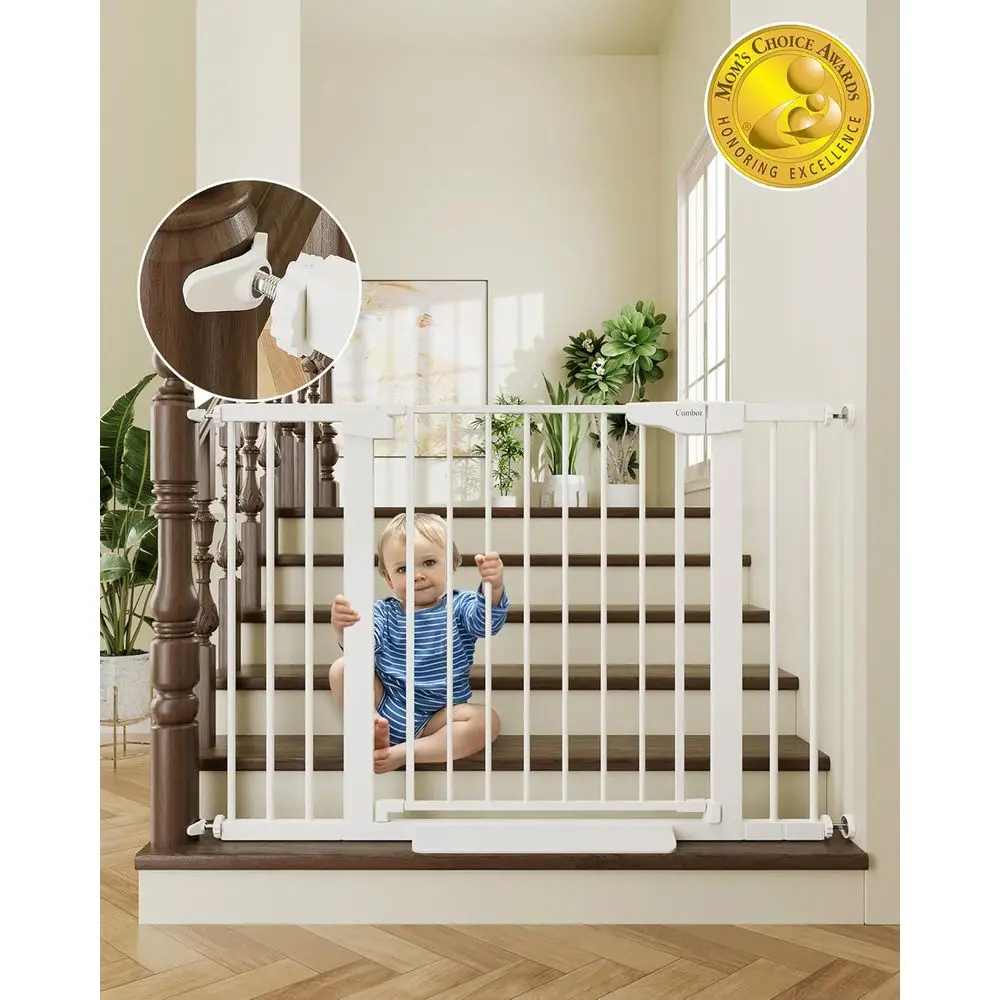 

29.7-46" Baby Gate or Stairs, Toddler Saety entials or The House, Auto Close Dog Gate or Doorways, Mom's Choice Awards Winner-Ea