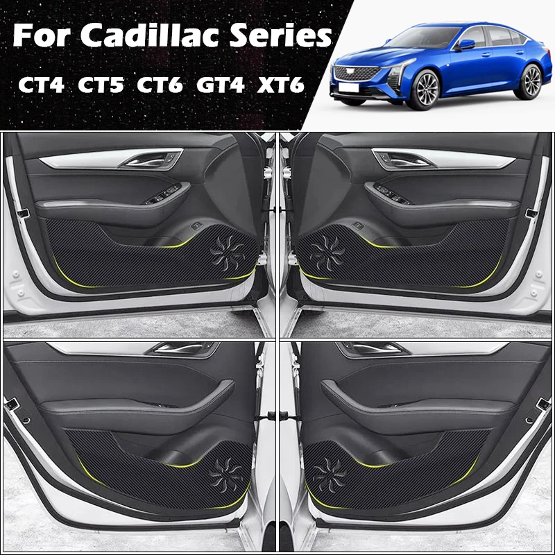 

Автомобильный дверной противоударный чехол для Cadillac CT4 CT5 CT6 GT4 XT6, защитная пленка из углеродного волокна, наклейка, автодекор, аксессуары