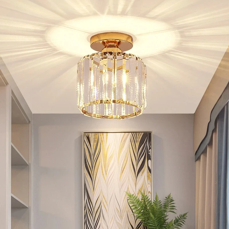 

2025 Crystal Led Chandelier Aisle Lights Hallway Corridor Decor Ceiling Chandeliers Lighting Living Room Dining Room Kitchen Bed