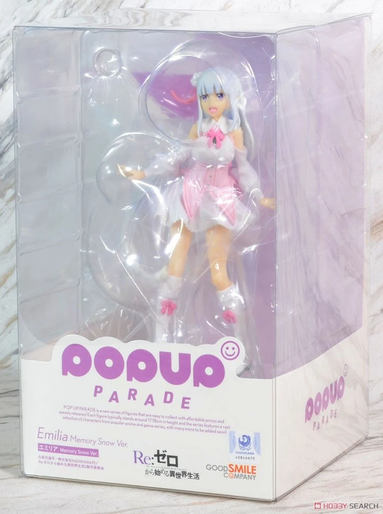 

Оригинальный новый GSC Pop Up Parade Emilia Re Zero Starting Life in Another World Память Снежная фигурка Модель Коллекционный подарок