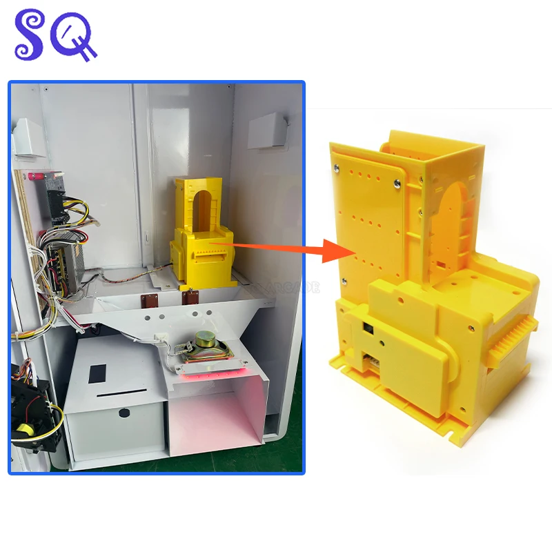 Coin-operated card machine card dispenser accepts a maximum range of 6.3*8.6cm (thickness not exceeding 1mm) and can be adjusted