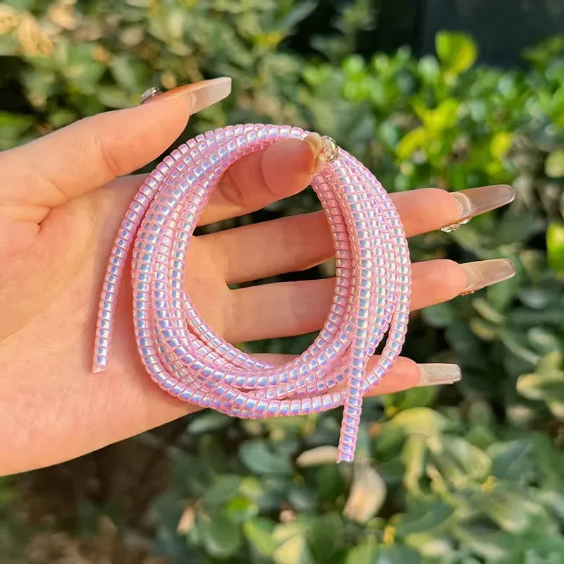For iPhone/Samsung/Huawei/Xiaomi Data Line Decoration Winder 1.6M Universal Colorful Spiral Charger Cable Cord Protector Wrap