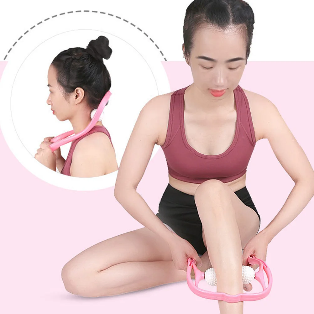 

2Pcs Cervical Vertebra Massager Manual Neck Clip Ergonomic Home Massage Tool Red Blue Manual Massager