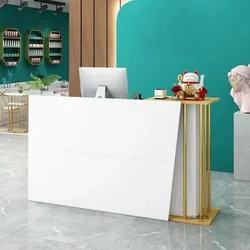 Office Reception Desk Counter Modern Supermarket Shop Clothing Store Bar Counter Beauty Salon Barber Shop Hair Salon Cashier U