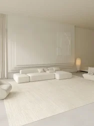 Minimalista linhas bege grande área sala de estar tapete confortável refrescante quarto decoração para casa varanda tapetes alfombra ig