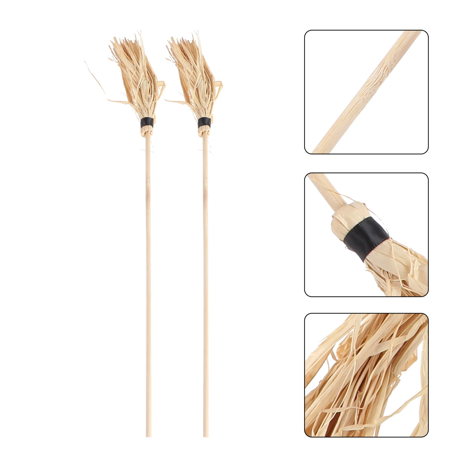 

2 pcs Halloween Scarecrow Besom Flower Arrangement Accessory Festive Party Decoration Diy Haunted House Prop Artificial Flowers