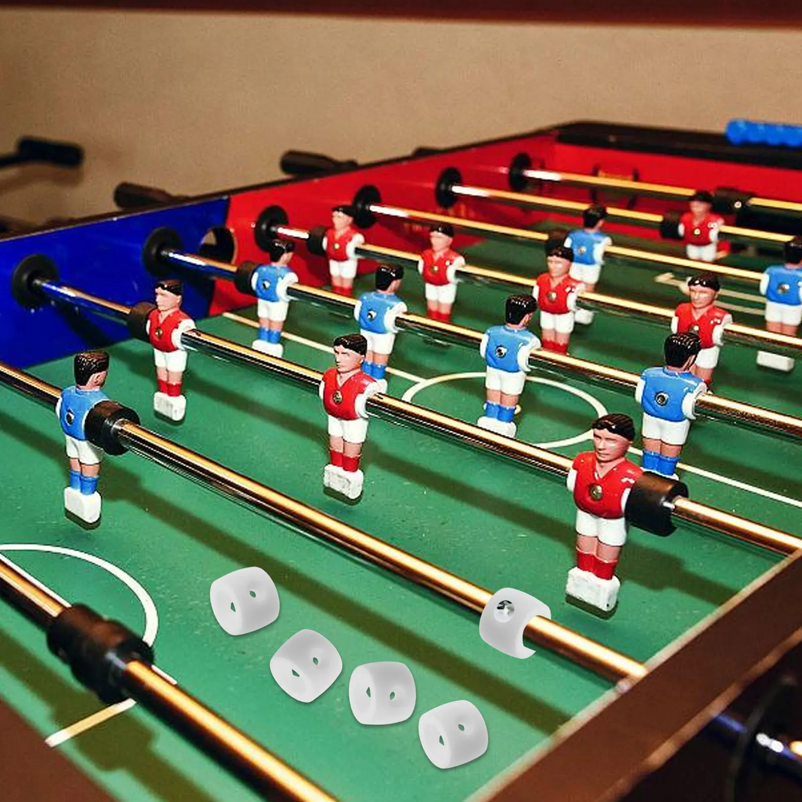 

8Pcs Plastic Table Soccer Rod Positioner Ring Goal Bar Stop Locator for Foosball Replacement Accessories Goal Bar Stop Ring