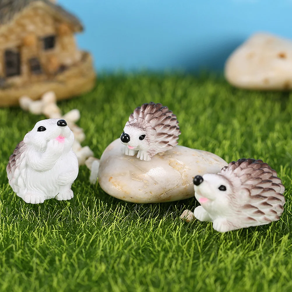 15 szt. Unikalnych figurzek jeży, trwałe mini figurki jeży do mikrokrajobrazów, dekoracji ogrodowych DIY, prezenty, rękodzieło krajobrazowe