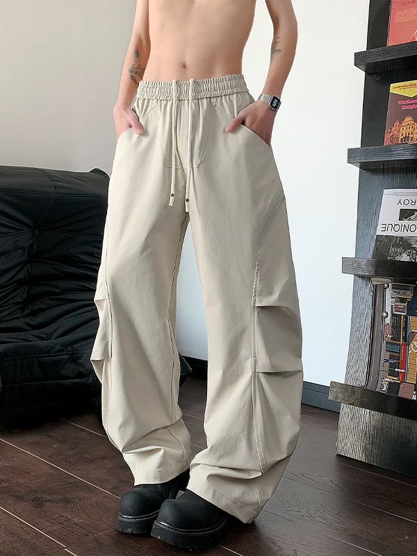 

American Retro Work Pants Men's Summer Trendy Loose Straight Casual Long Pants Men's Knife Pants Large Size Leisure Faion