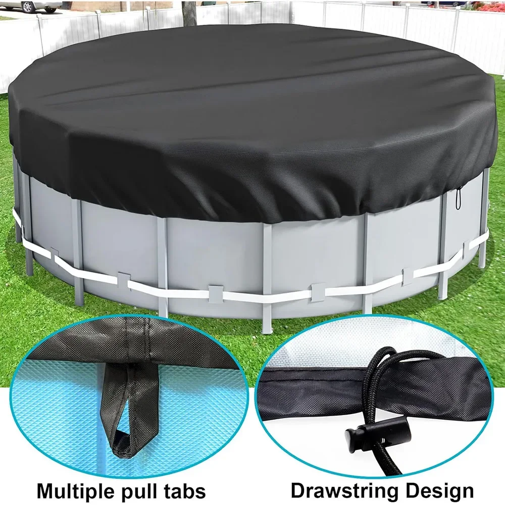 Dustproof Swimming Pool Cover Prevent Leaves, Above Ground Pool Cover 16' 18' 21' Outdoor Inflatable Paddling Coverpromote sales