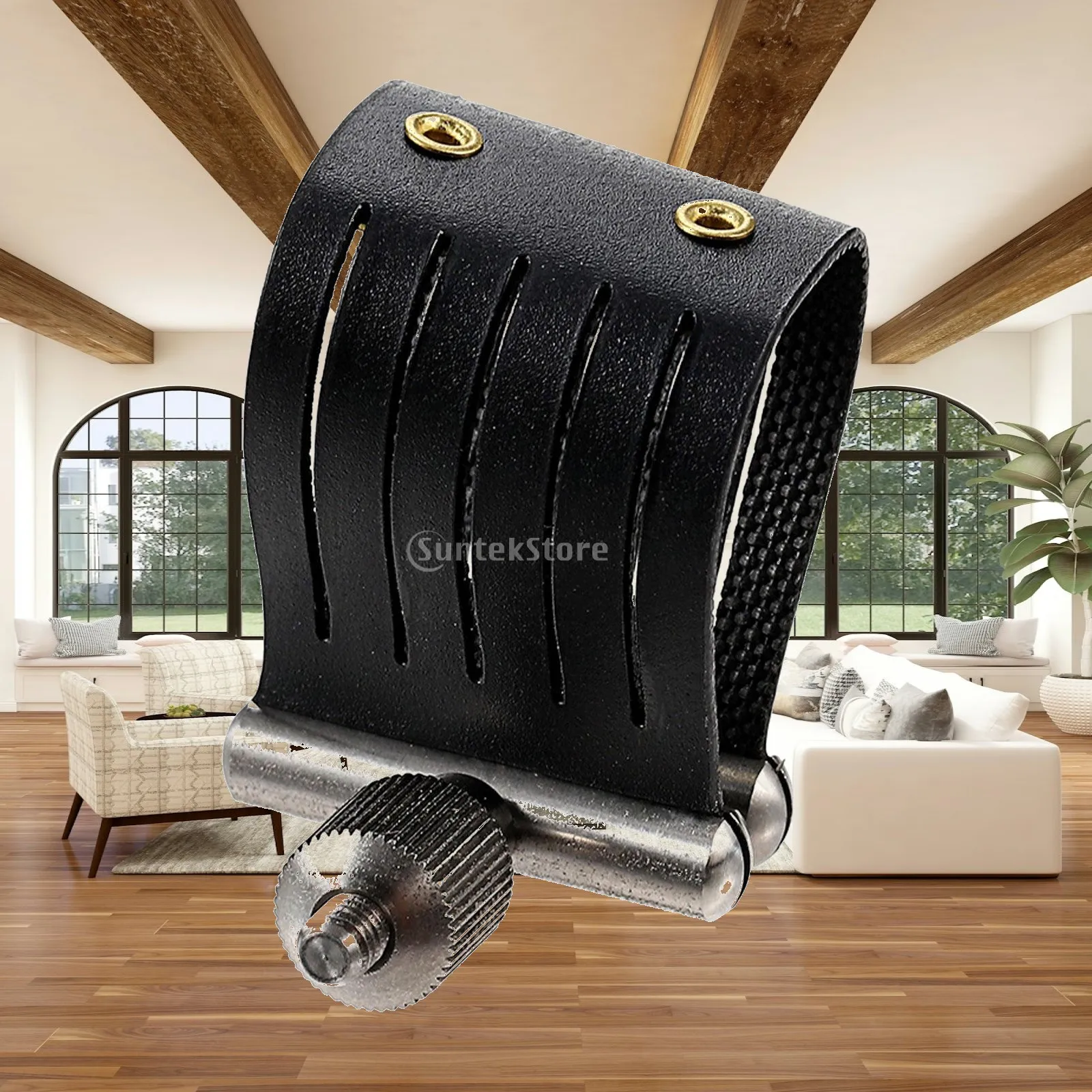 Portable Sax Ligature Fastener Stable Fit Mouthpiece Clip Music Accessory for High Alto Tenor Baritone Saxophone Jazz Practice