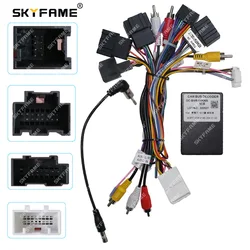 SKYFAME samochód 16pin kable w wiązce Adapter dekoder Canbus Box dla Chevrolet Captiva 12-17 styl Tesla Android Radio kabel zasilający