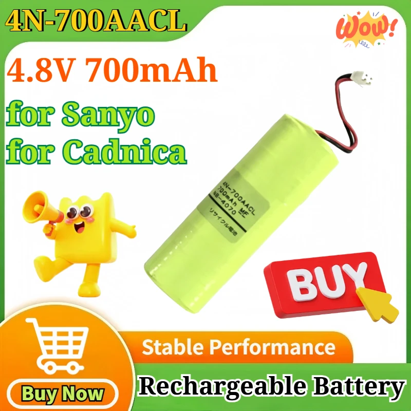 

Новый аккумуляторный блок 4N-700AACL 4.8V 700mAh Ni-MH для Sanyo, аксессуары для замены батареи Cadnica, высокое качество
