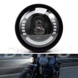 6.5 inch LED Round Motorcycle Headlight Retro HeadLamp DRL Turn Signal Lights For Honda Steed 125 keeway k light Suzuki Intruder