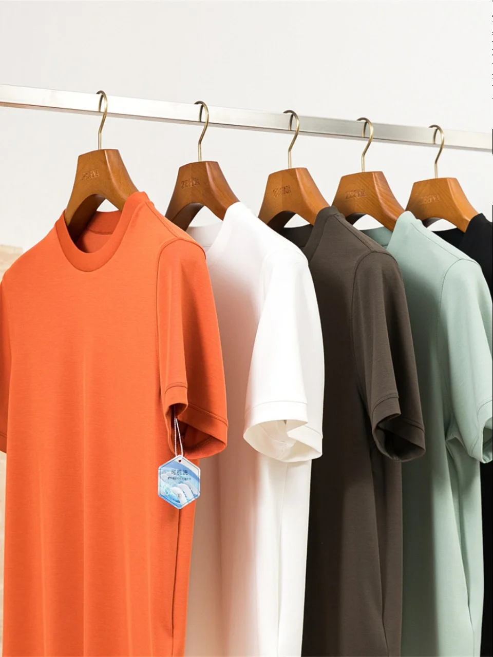 

Эксклюзивная футболка Cuser премиум-класса из модала, мягкая, эластичная, однотонная, летняя, с круглым вырезом, коротким рукавом, модная, городская, базовая, универсальная.