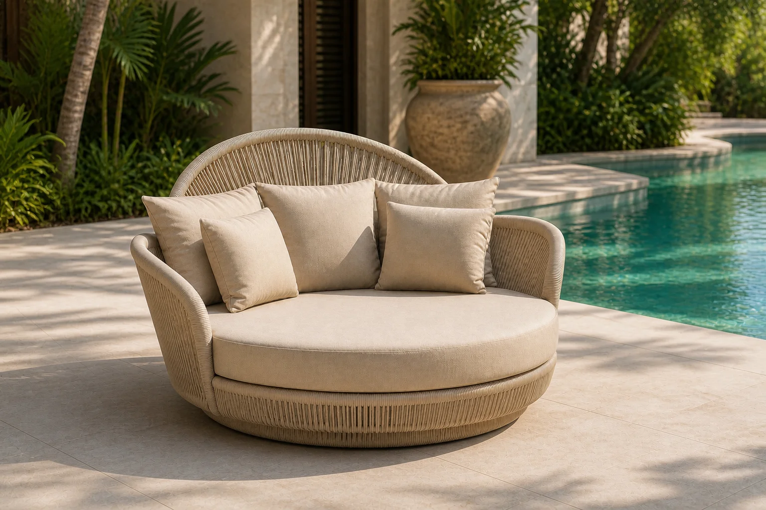 Dış Mekan Yuvarlak Rattan Kane - Outdoor Furniture Without Cushions incelemesi ve fiyatı