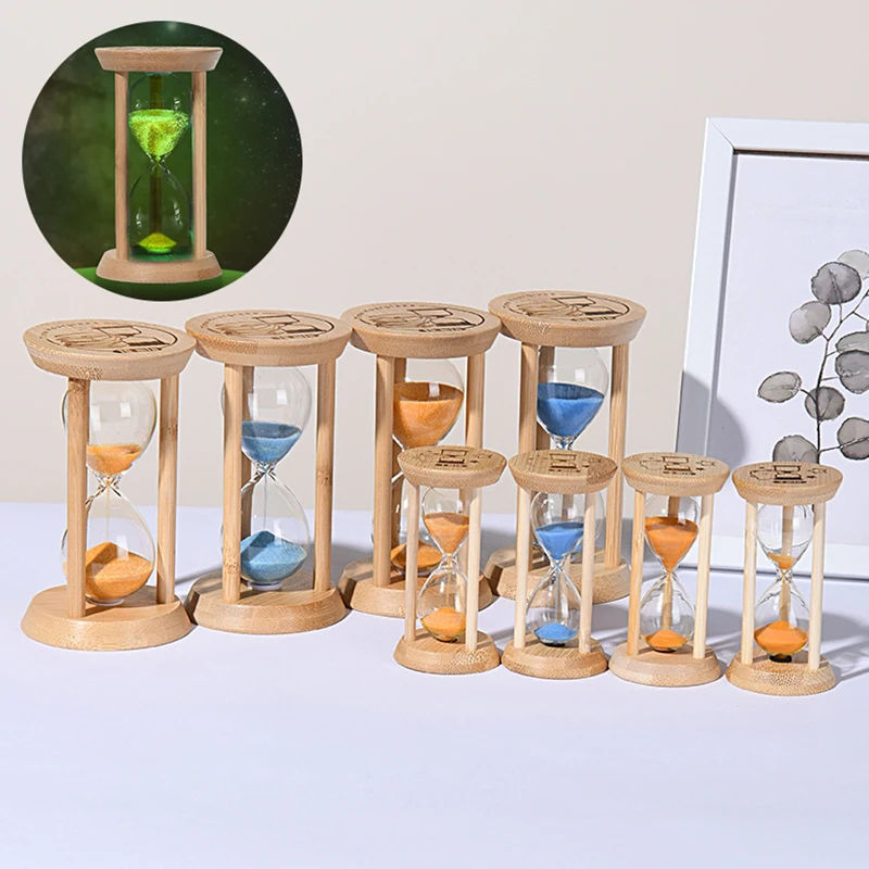 1/10 Minutes Wooden Hourglass Creative Timers Sandglass Sandy Clock Kitchen Tool Mini Desktop Decoratio Home Ornament Kids Gift