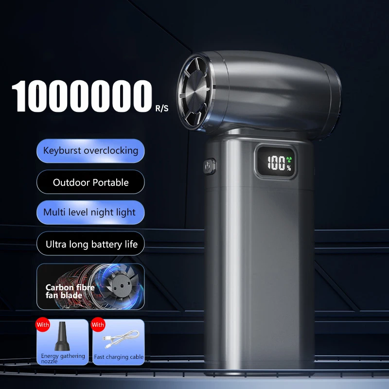 Xiaomi 1000000 RPM Turbo Jet Fan Krachtige Luchtblazer Borstelloze Motor Oplaadbare Draagbare Handheld Blower PC Tool Gewelddadige Fan