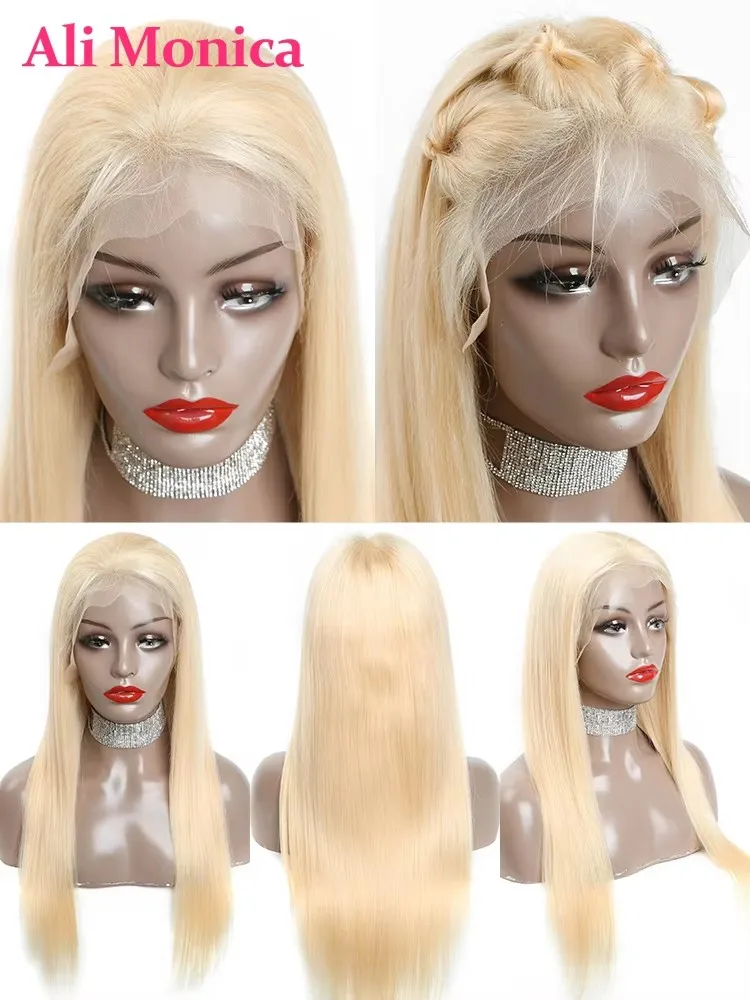 613 13x4 13x6 360 الدانتيل الباروكة الأمامية مستقيم العسل شقراء الدانتيل الجبهة خصلات الشعر المستعار الإنسان HD الدانتيل الباروكة الأمامية شعر الإنسان 200 الكثافة #3