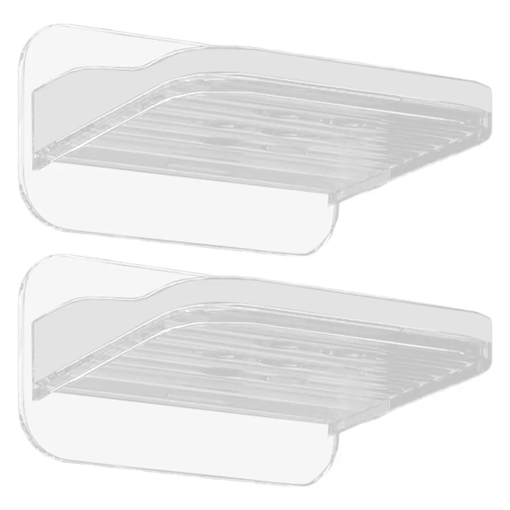 

2Pcs Small Floating Shelves for Camera Wall Mount No Drill Holder Shelf for Security Devices Routers Living Room Entryway