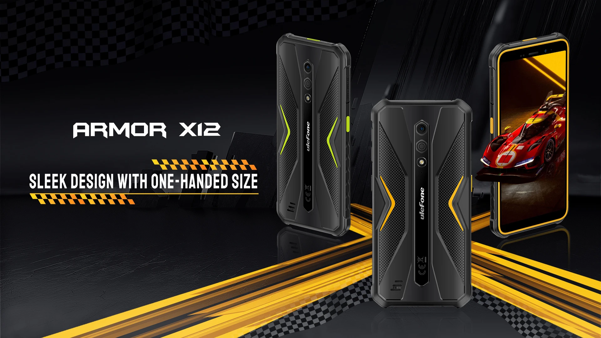 Ulefone Armor X12,Android 13,Up to 6ГБ(3ГБ+3ГБ)RAM,32ГБ ROM,4860mAh,13MP , 5.45", 4G NFC,Global Version