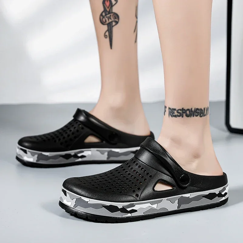 YOUPIN Men's and Women's Sandals EVA Lightweight Sandals Neutral Slippers Summer Beach Flip flops Breathable Soft Bottom view 5