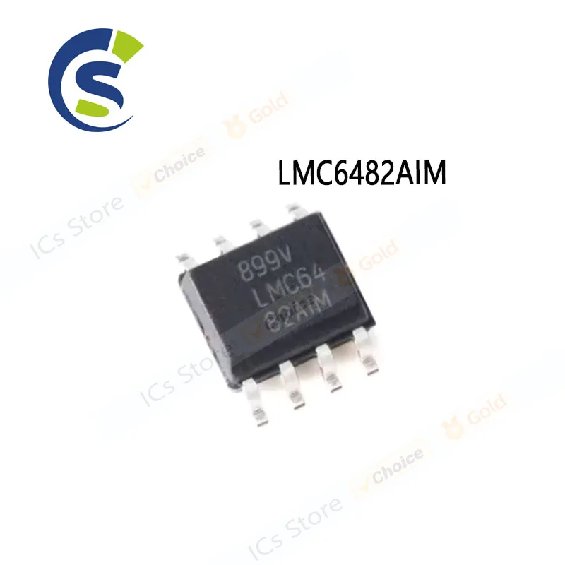 10PCS New & original LMC64 LMC6482 SOP-8 LMC6482AIM CMOS Dual Rail-To-Rail Input and Output Operational Amplifier