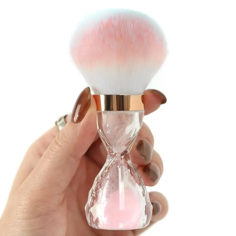 Brosse anti-poussière pour ongles en forme de sablier, douce, pour manucure, Nail Art, dissolvant de poudre, outils de nettoyage pour ongles en acrylique, nouvelle collection