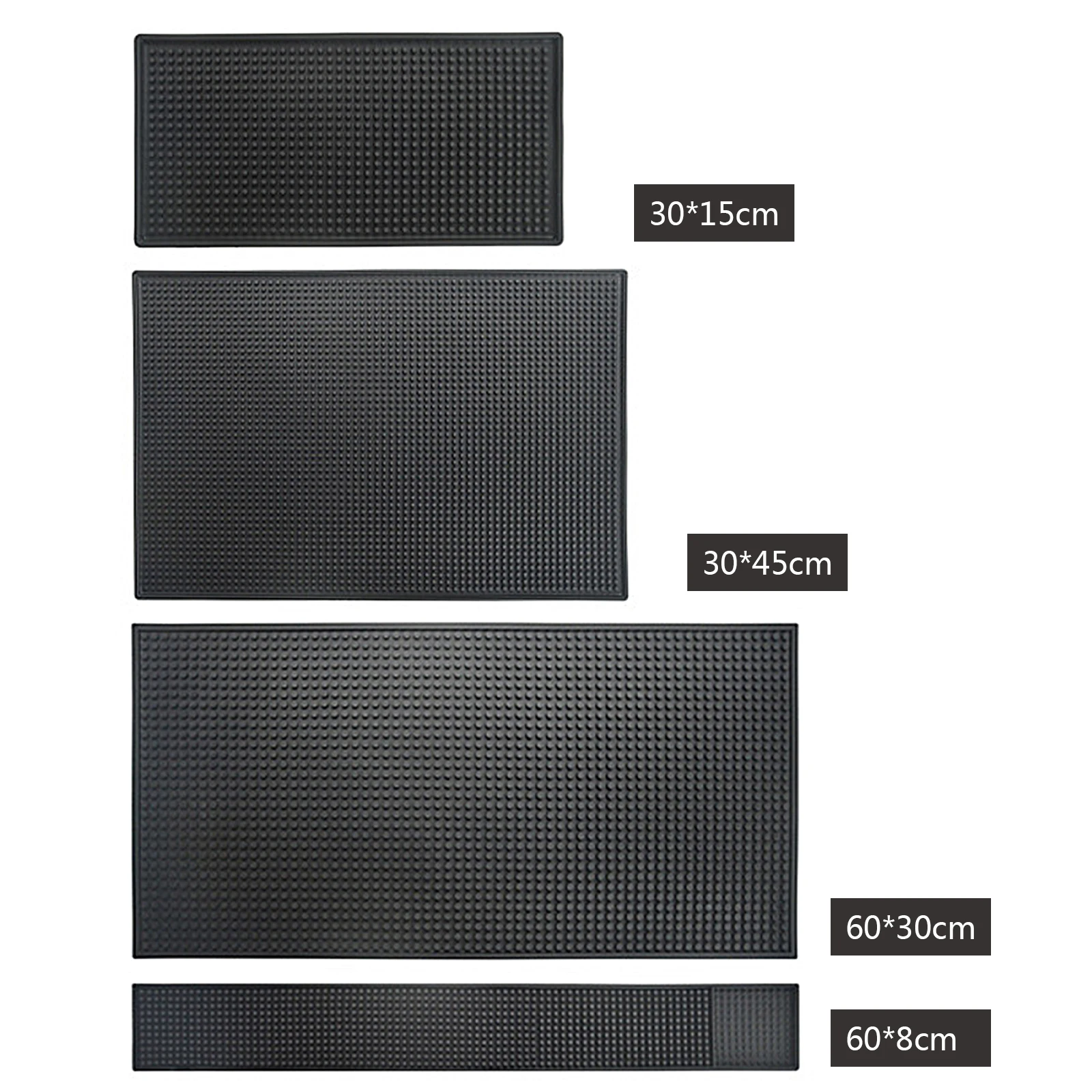 

Bar Mat Rubber Coffee Bar Mats Anti-slip PVC Cup Mat Waterproof Heat Resistant Drain Mat for Bar Cafe Barista Cocktail Bartender