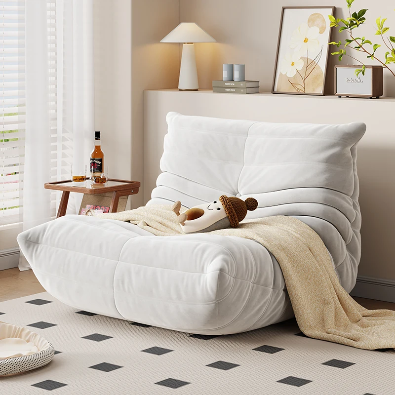 Living Room Bedroom Lovely Leisure Single Chair Reading Chair Balcony Rocking Chair Caterpillar Single Sofa Lazy Couch Tatami