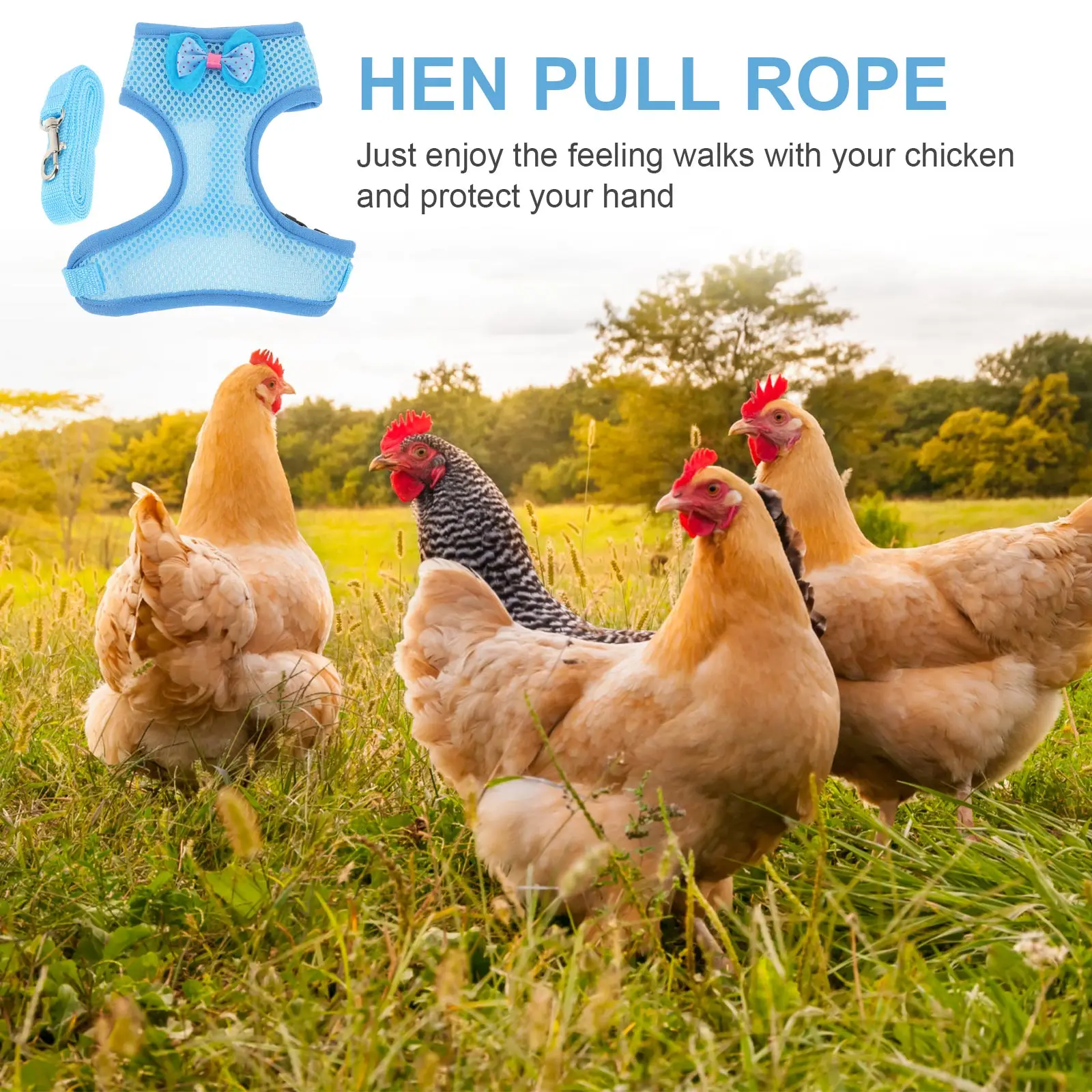 

Durable Rooster Harness Chicken Leash Rope Strap Belt Pet Supplies for Hens Walking Outdoor Activities Enjoyable