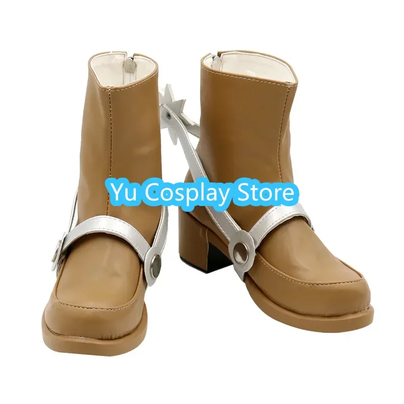 Chaussures de Cosplay en Cuir PU, Bottes d'Halloween sur Mesure