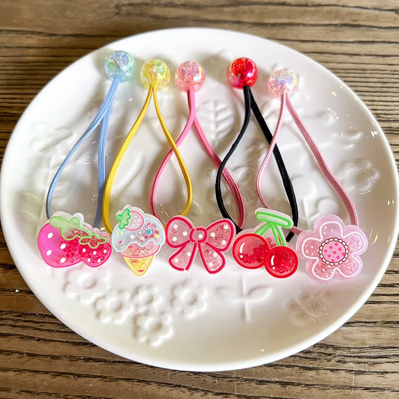 

Cute Flower Elastic Hair Bands for Kids High Stretch Ponytail Holders Non Slip Soft Toddler Girls Headwear