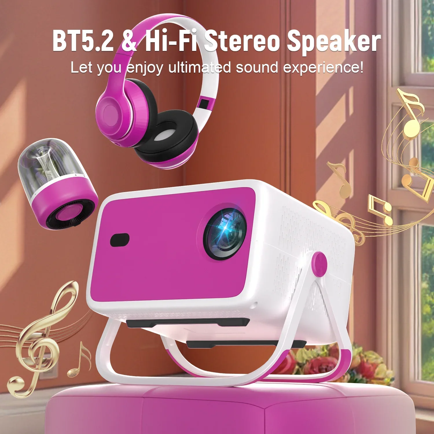 

TP350 Netflix Certification Projector 4K Android 13 Native Wifi6 BT5.2 1080P 650ANSI Portable Projector Auto Keystone Correction