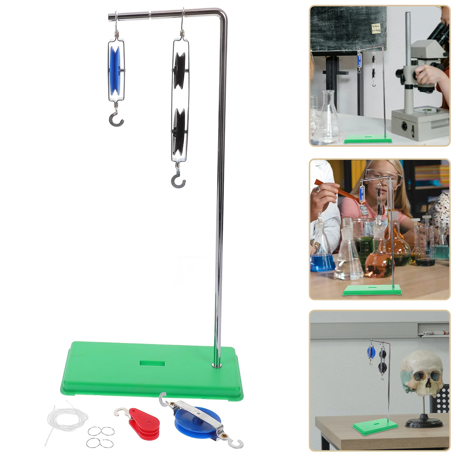 Pulley Block Teaching Tools for Physical Mechanics Stand Suite Physics Experiment Kit Abs Bracket Science Learning