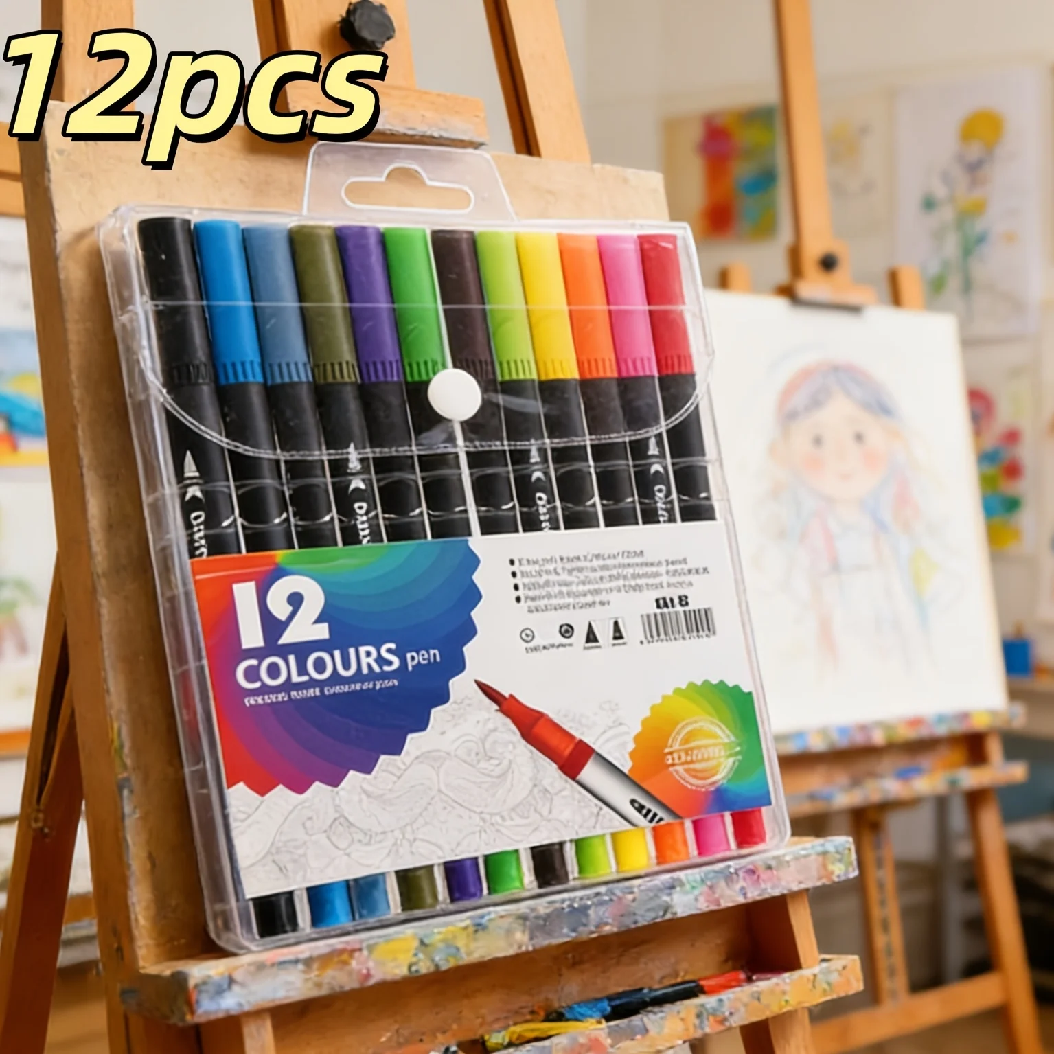 12/24/36/48/60/80/100/120 Pcs Multicolor Double-ended Art Marker Set - Multi-functional DIY  Watercolor Pens, Drawing Pens