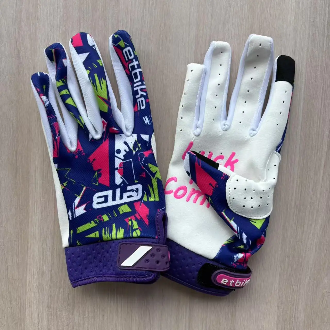 ETBIKE riding gloves, motorcycle outdoor sports off-road, bicycle mountain bike, beautiful fragment patterns