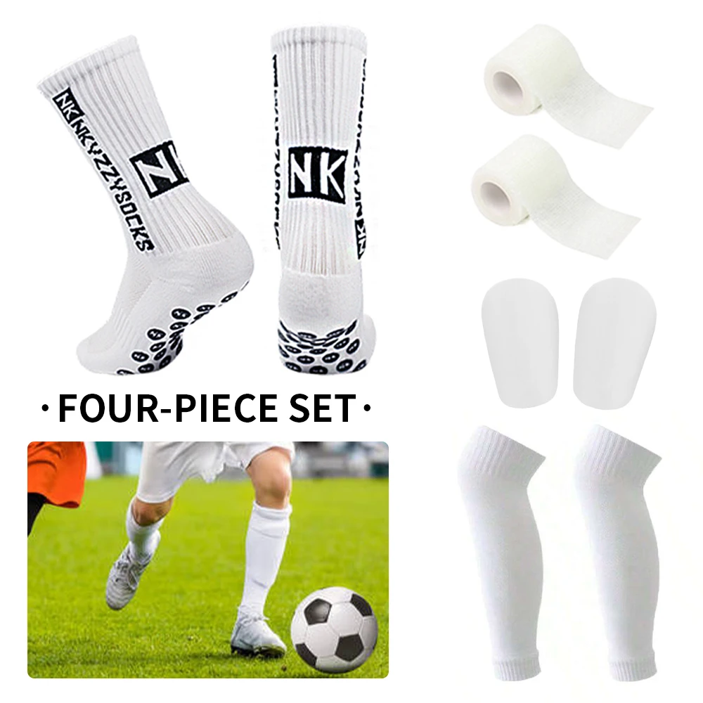 

4Pcs Moisture Wicking Athletic Socks With Professional Non Slip Grip Towel Bottom Shockproof Football Basketball