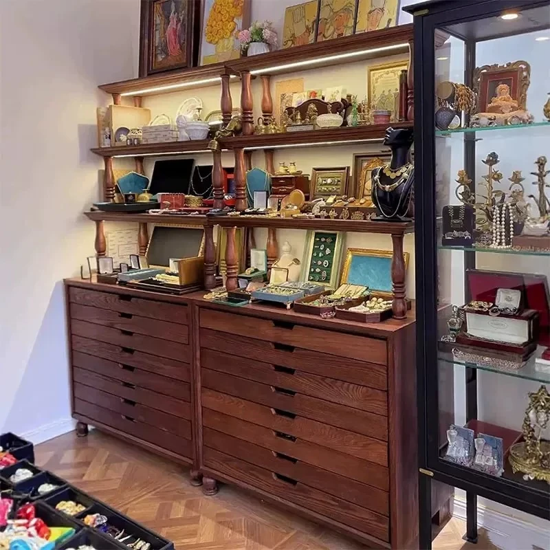 Medieval Jewelry Display Cabinet Necklace Jade Wenwan Display Cabinet Jewelry Store Nakajima Terrace Wall Cabinet