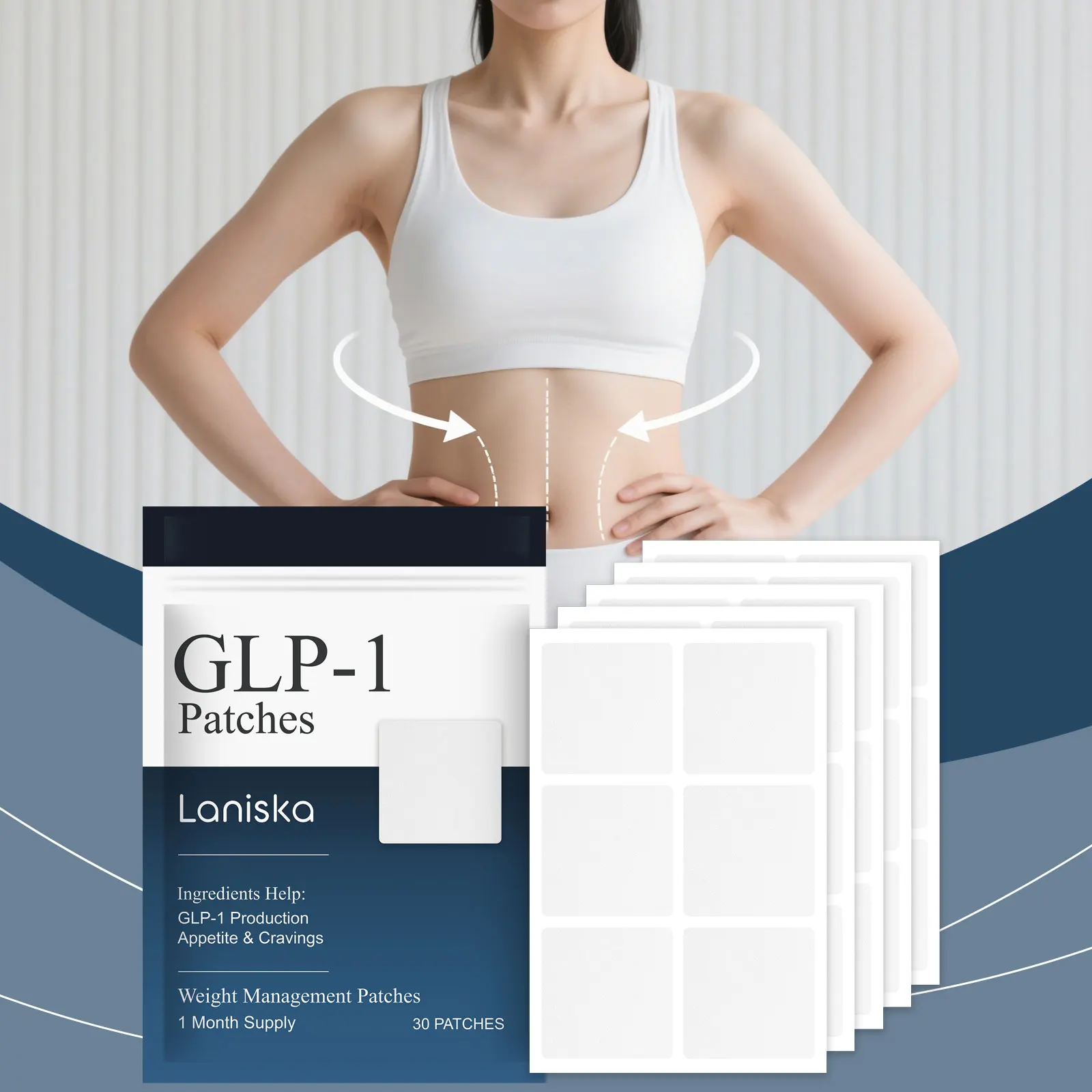 Body Care Patch Nourishes Skin, Lightens Figure, Shows Curves, Convenient Body Care Patch for Easy Use