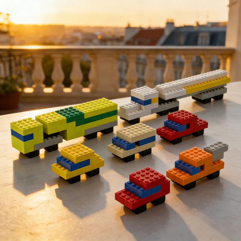 146pcs MOC Vehicles Classic Model Building Blocks Construction Christmas Gifts Toy Assemble DIY Idea Brick Creative Education