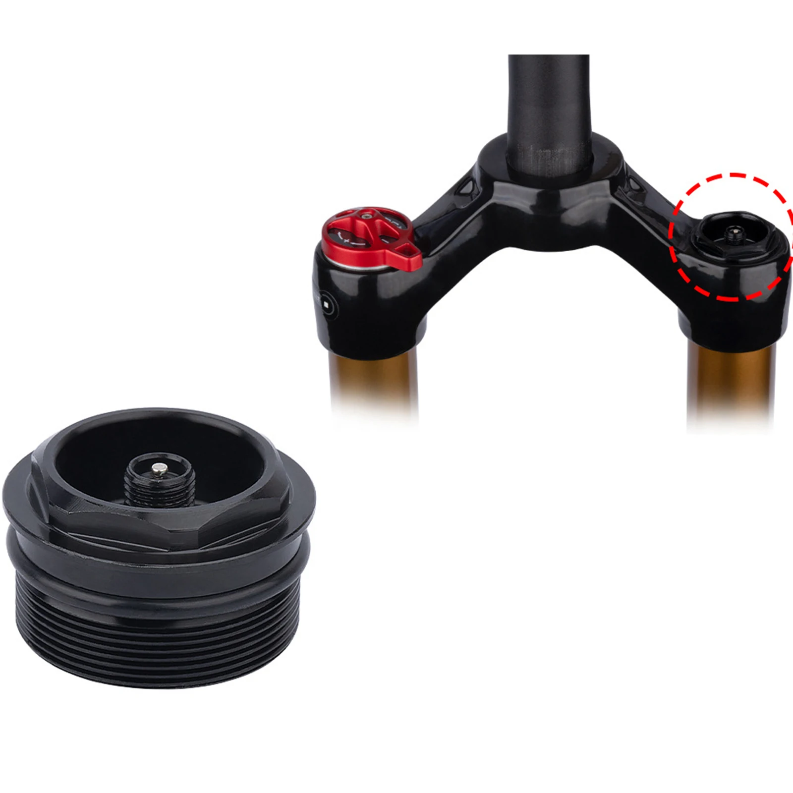 Front Fork Valve Nut Black MTB Bike 1Pcs Assembly Thread Bicycle Air Fork Cap Hot Sale Accesorios Para Bicicletas